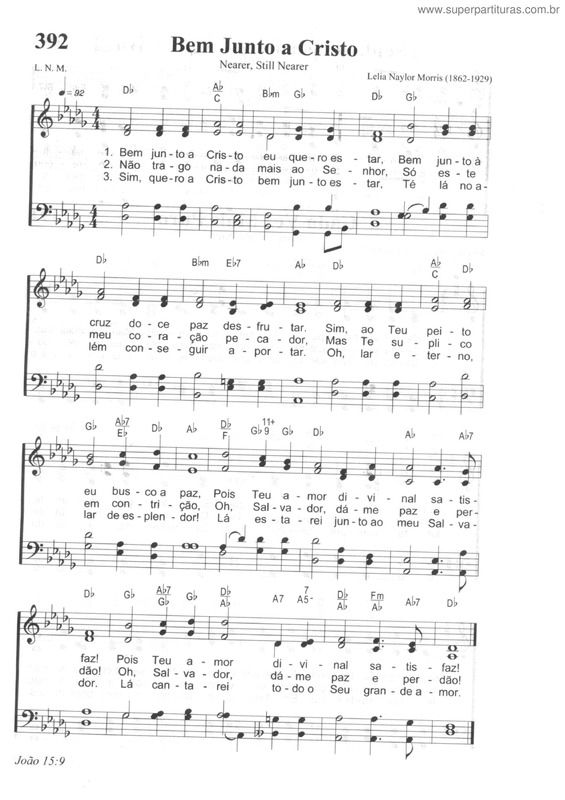 Partitura da música Bem Junto A Cristo