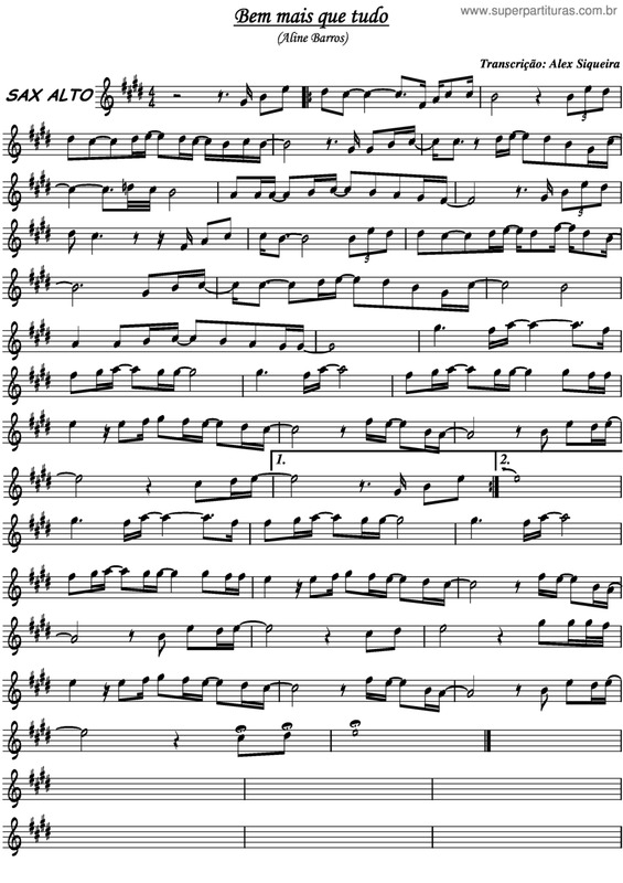 Partitura da música Bem Mais Que Tudo v.2