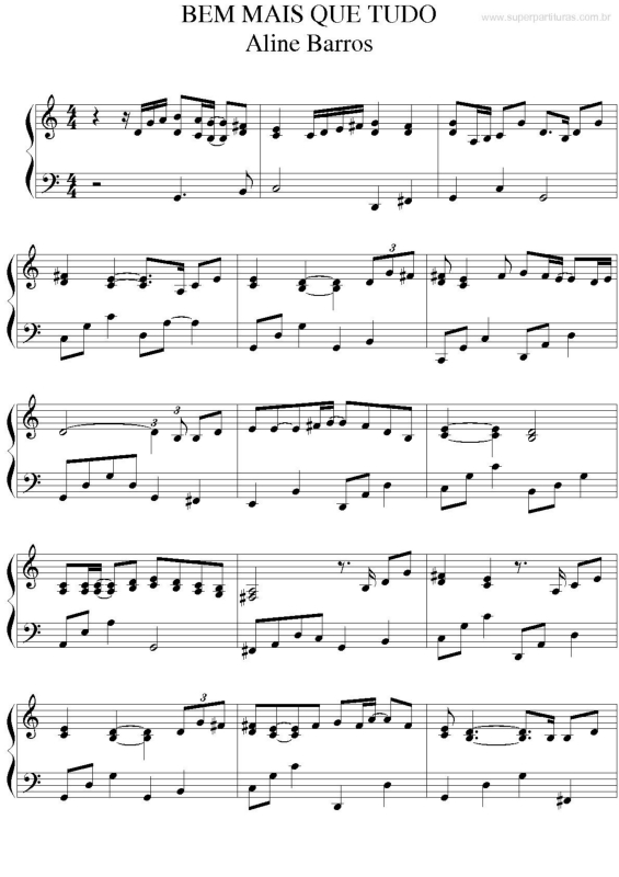 Partitura da música Bem Mais que Tudo