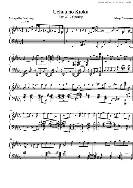 Partitura da música Bem Op