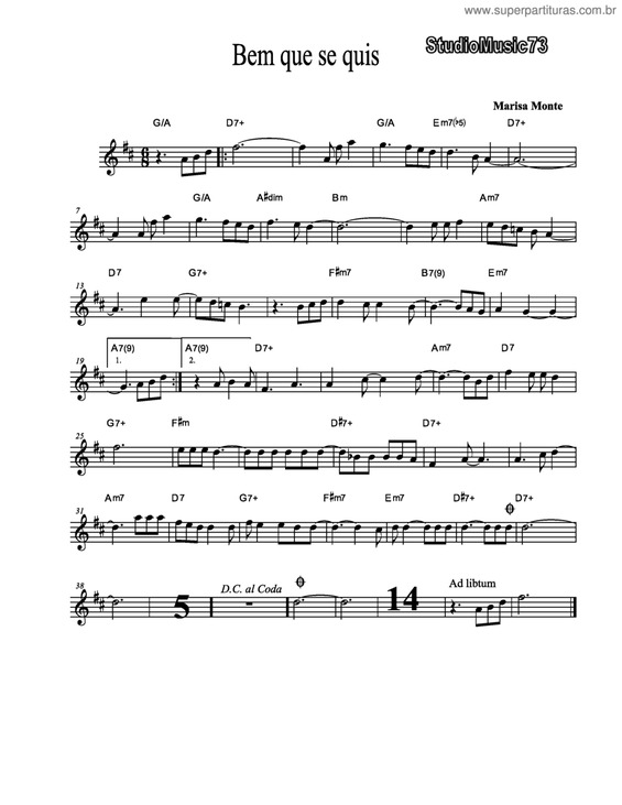 Partitura da música Bem Que Se Quis v.4