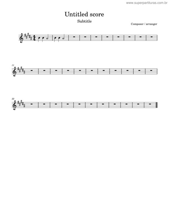 Partitura da música Bem T Evi