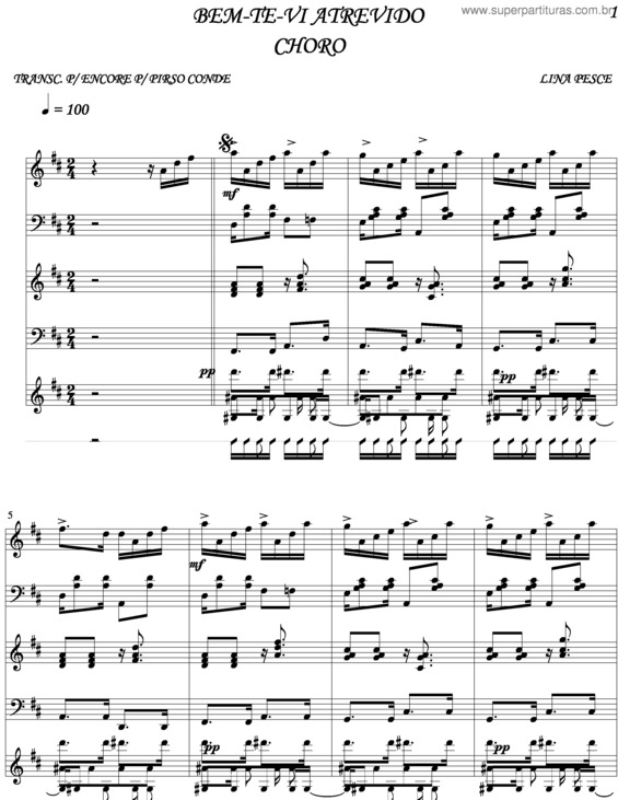 Partitura da música Bem Te Vi Atrevido v.3