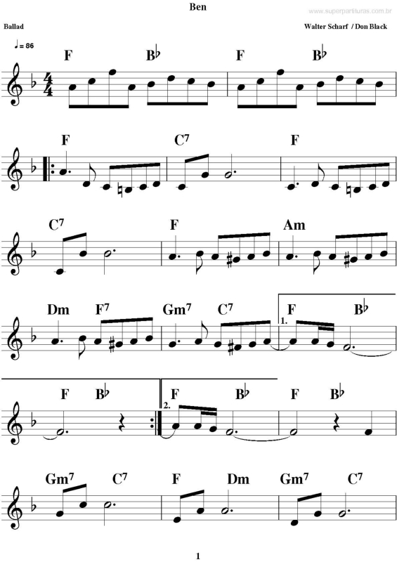 Partitura da música Bem v.2