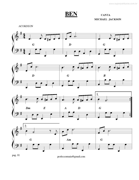 Partitura da música Bem v.3