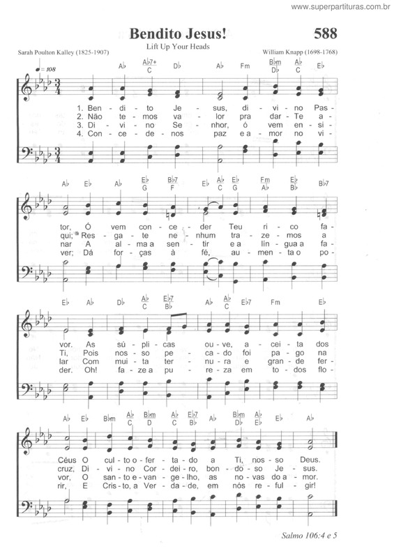 Partitura da música Bendito Jesus!