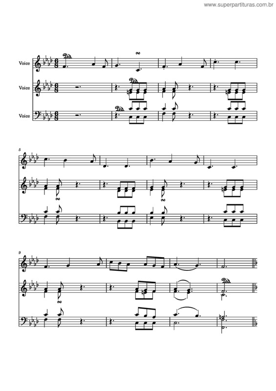 Partitura da música Bendito Sejas, Ó Rei Da Glória