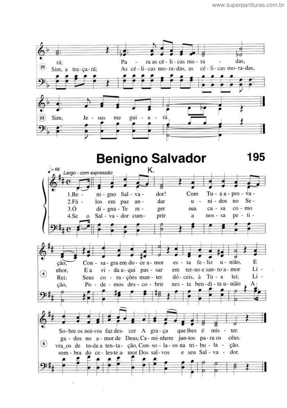 Partitura da música Benigno Salvador