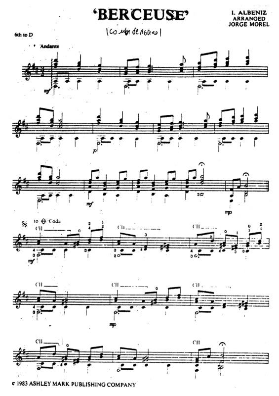 Partitura da música Berceuse v.6