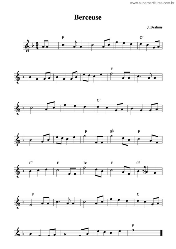 Partitura da música Berceuse v.7