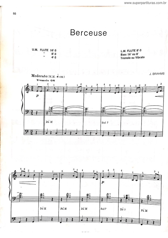 Partitura da música Berceuse v.8
