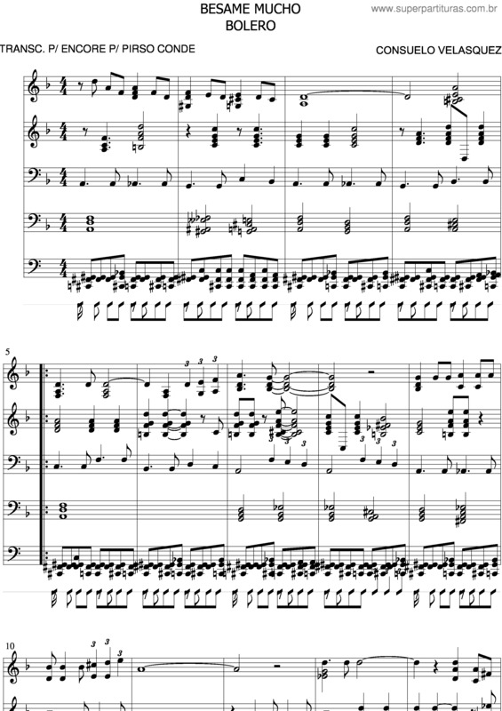 Partitura da música Besame Mucho v.12