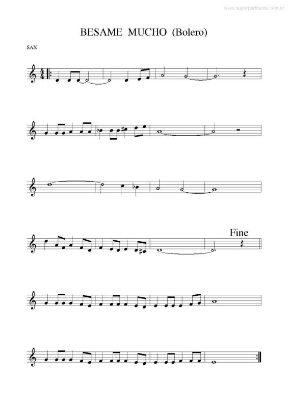 Partitura da música Besame Mucho v.2