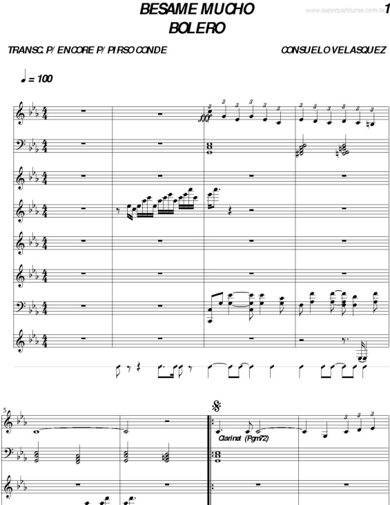 Partitura da música Besame Mucho v.6