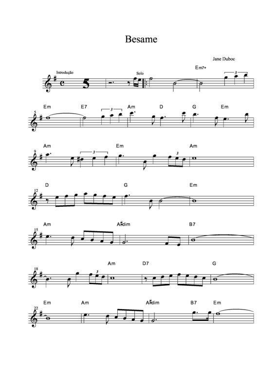 Partitura da música Besame v.5