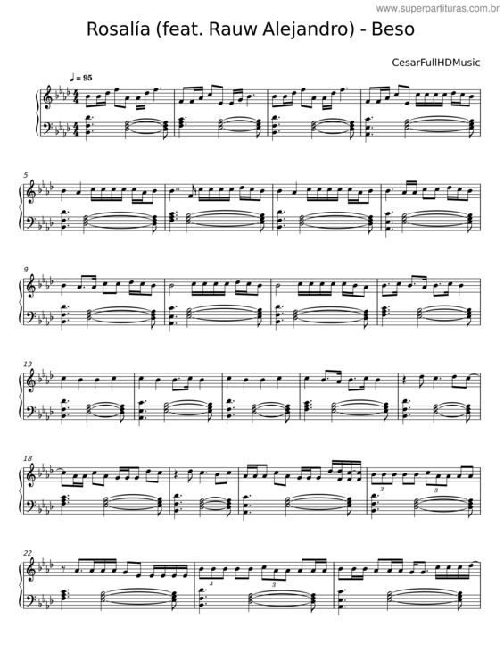 Partitura da música Beso v.2