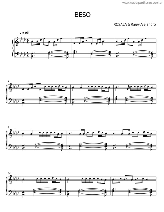 Partitura da música Beso v.3