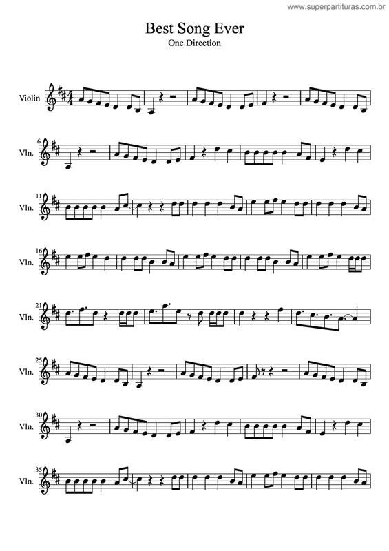 Partitura da música Best Song Ever v.2