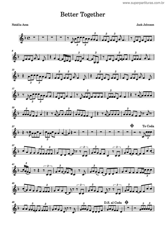 Partitura da música Better Together v.4