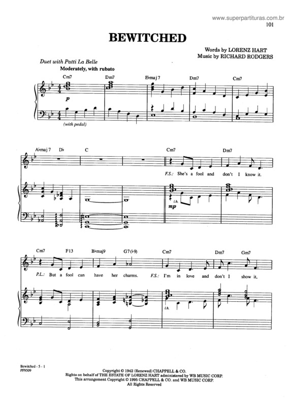 Partitura da música Bewitched v.2