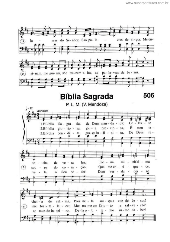 Partitura da música Bíblia Sagrada