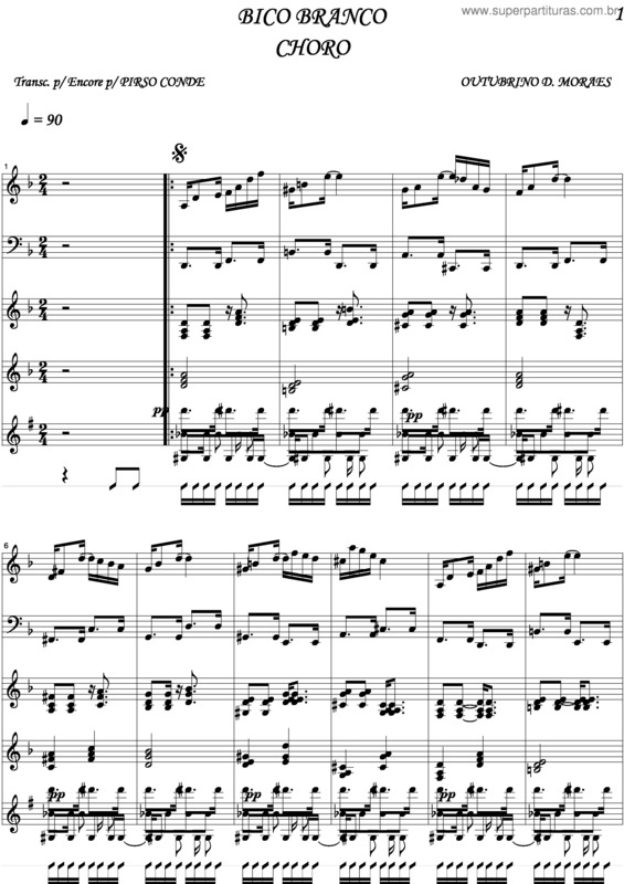 Partitura da música Bico Branco v.2