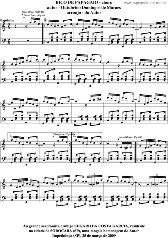 Partitura da música Bico De Papagaio v.4