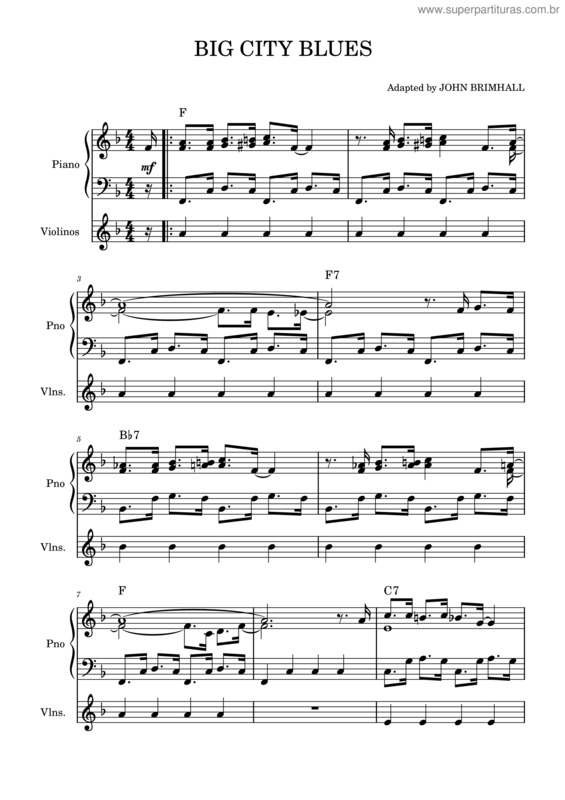 Partitura da música Big City Blues  Voz 1 2 E  Baixo  2 – Emersonmontes