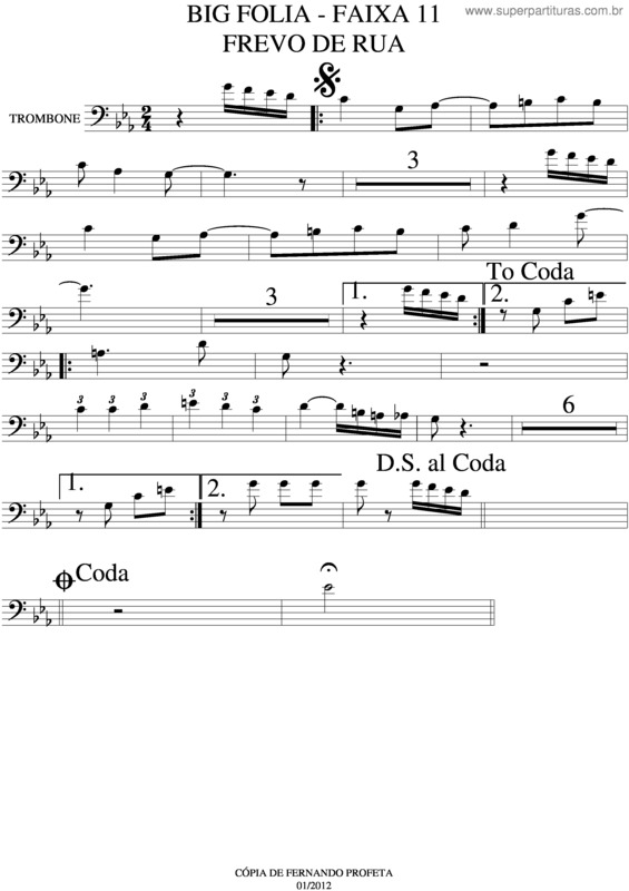 Partitura da música Big Folia v.4