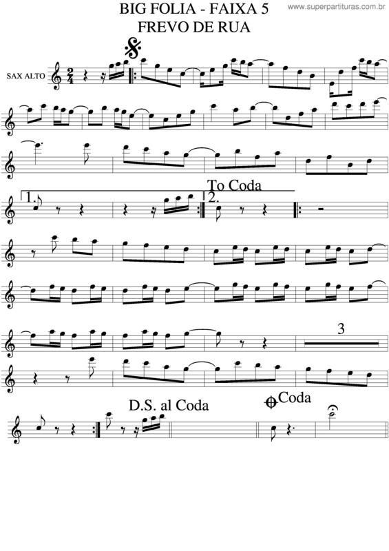 Partitura da música Big Folia v.5