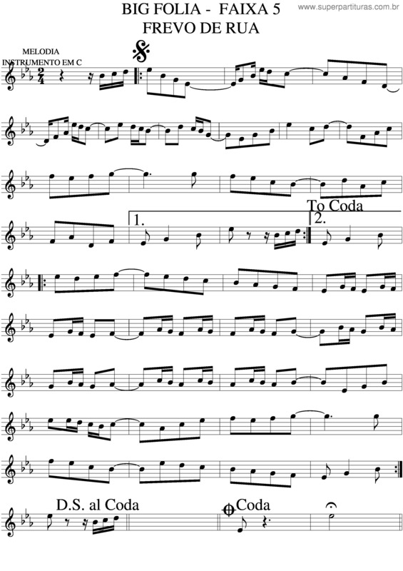 Partitura da música Big Folia v.6