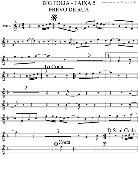 Partitura da música Big Folia v.7