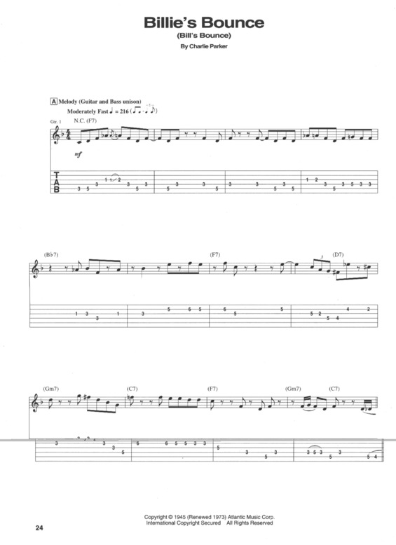 Partitura da música Billies Bounce v.10