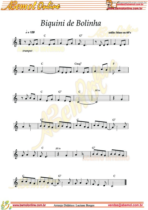 Partitura da música Biquini De Bolinha v.2