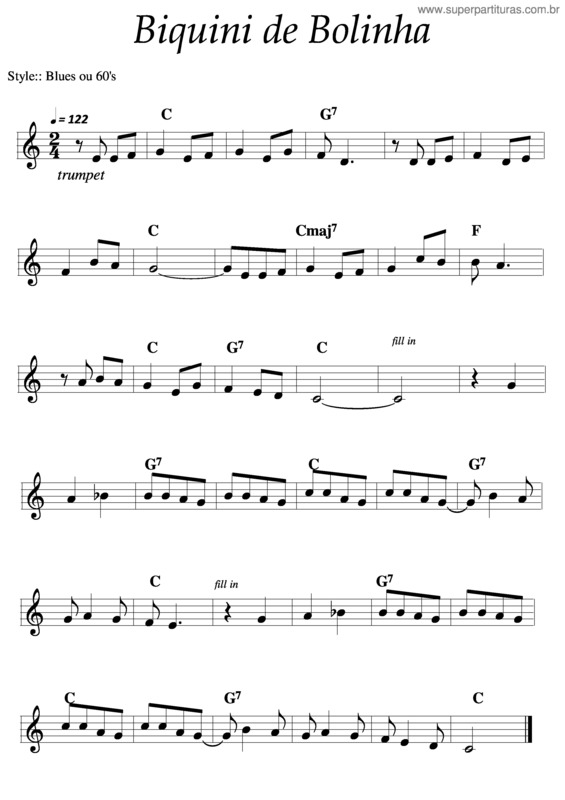 Partitura da música Biquini De Bolinha v.3