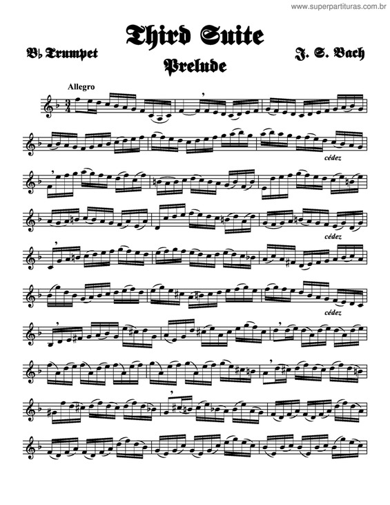 Partitura da música Bird Suite Prelude