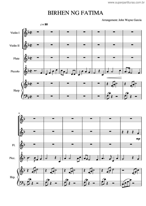 Partitura da música Birhen Ng Fatima