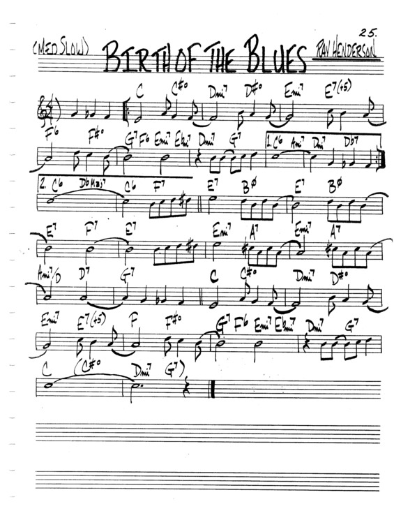 Partitura da música Birth Of The Blues v.3