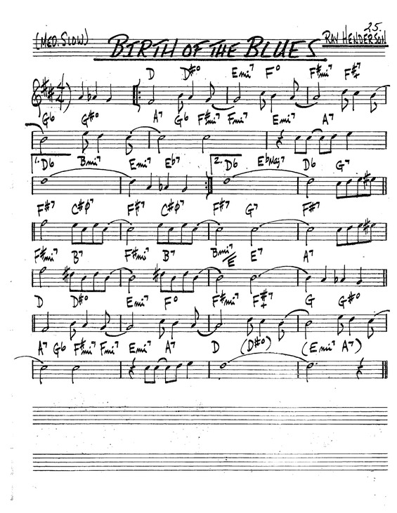 Partitura da música Birth Of The Blues v.8