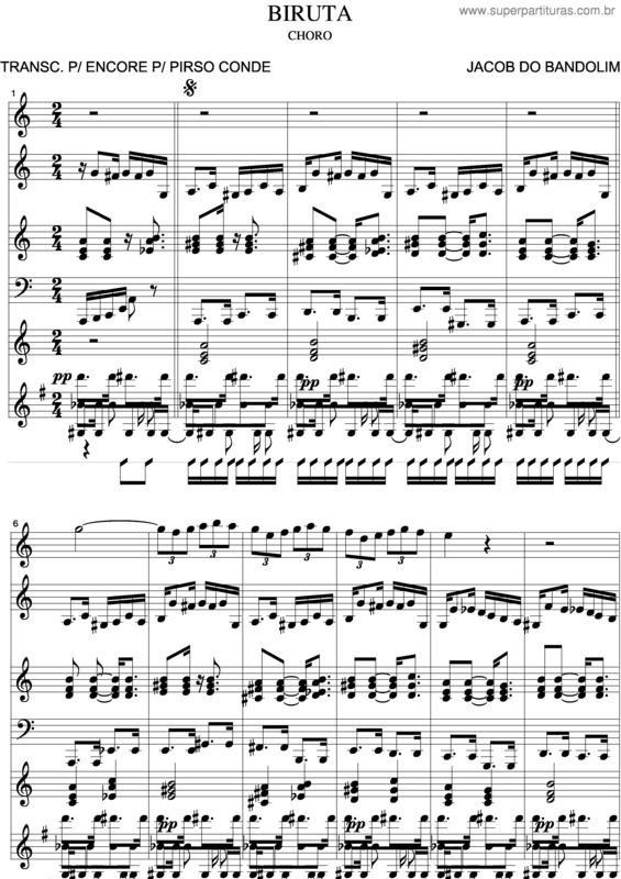 Partitura da música Biruta v.2