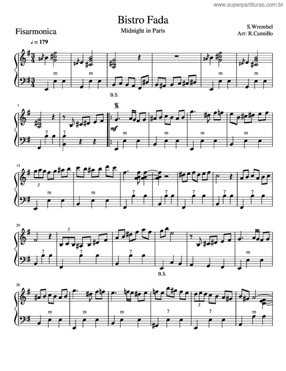 Partitura da música Bistro Fada v.2
