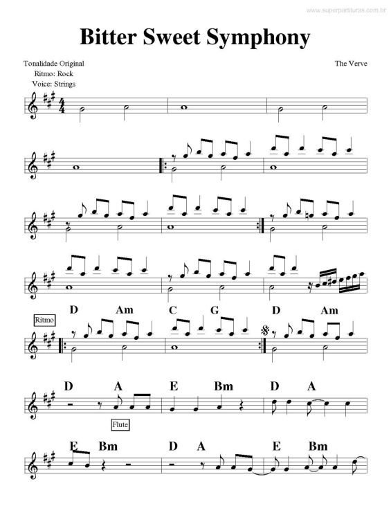 Partitura da música Biter Sweet Symphony