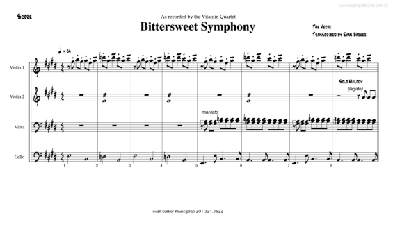 Partitura da música Bitter Simphony