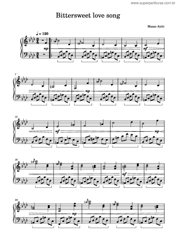Partitura da música Bittersweet Love Song