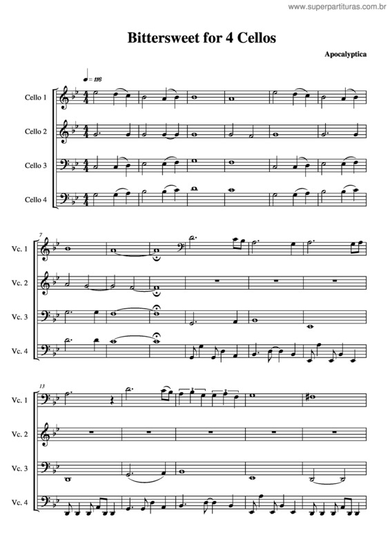 Partitura da música Bittersweet v.2