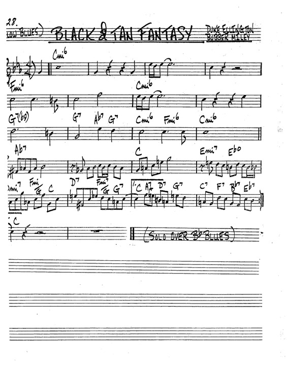 Partitura da música Black & Tan Fantasy v.2