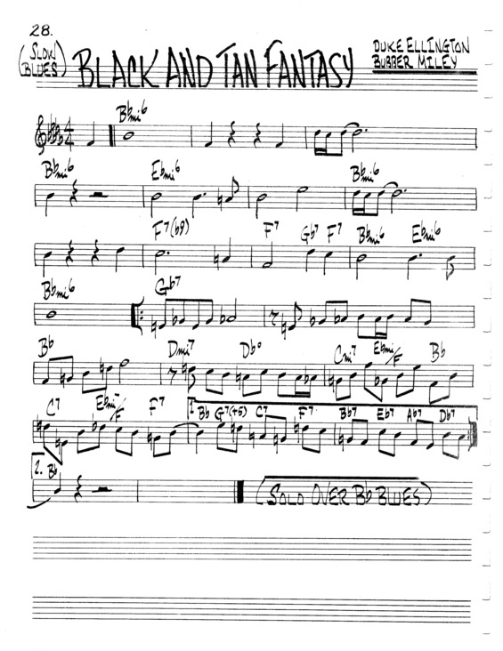 Partitura da música Black And Tan Fantasy v.3