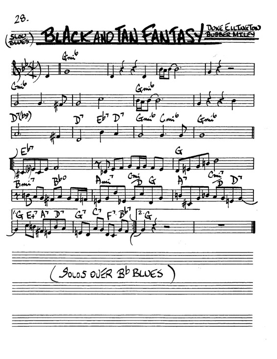 Partitura da música Black and Tan Fantasy