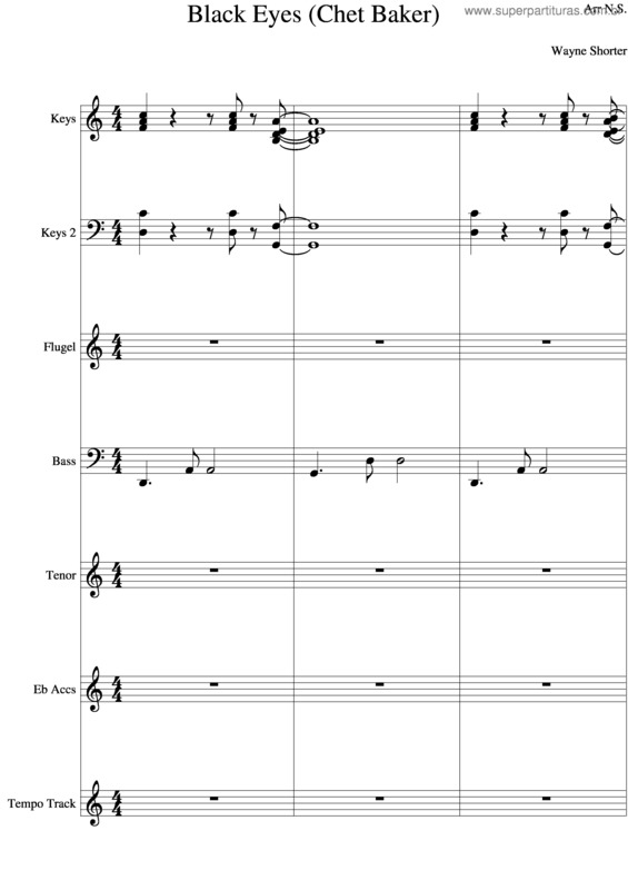 Partitura da música Black Eyes