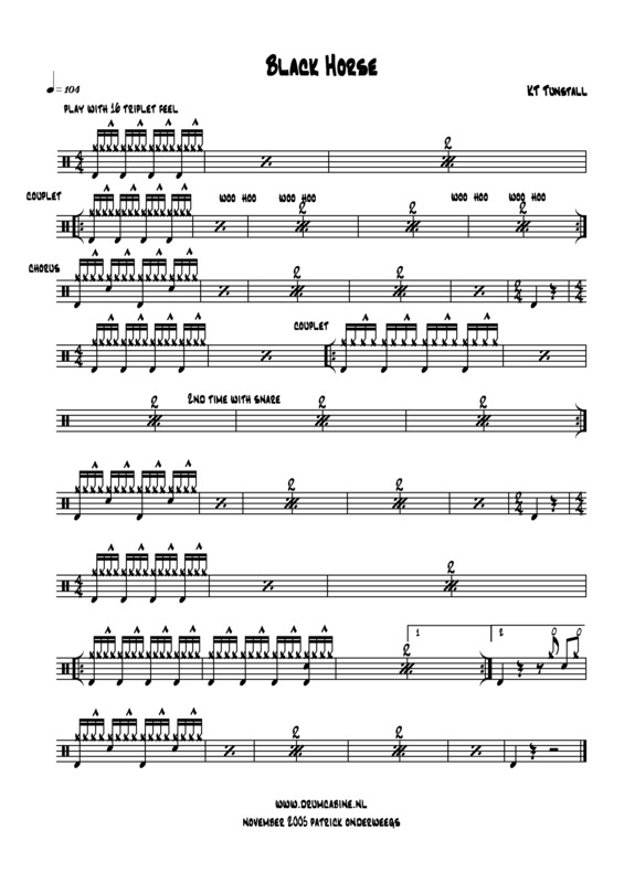 Partitura da música Black Horse and the Cherry Tree